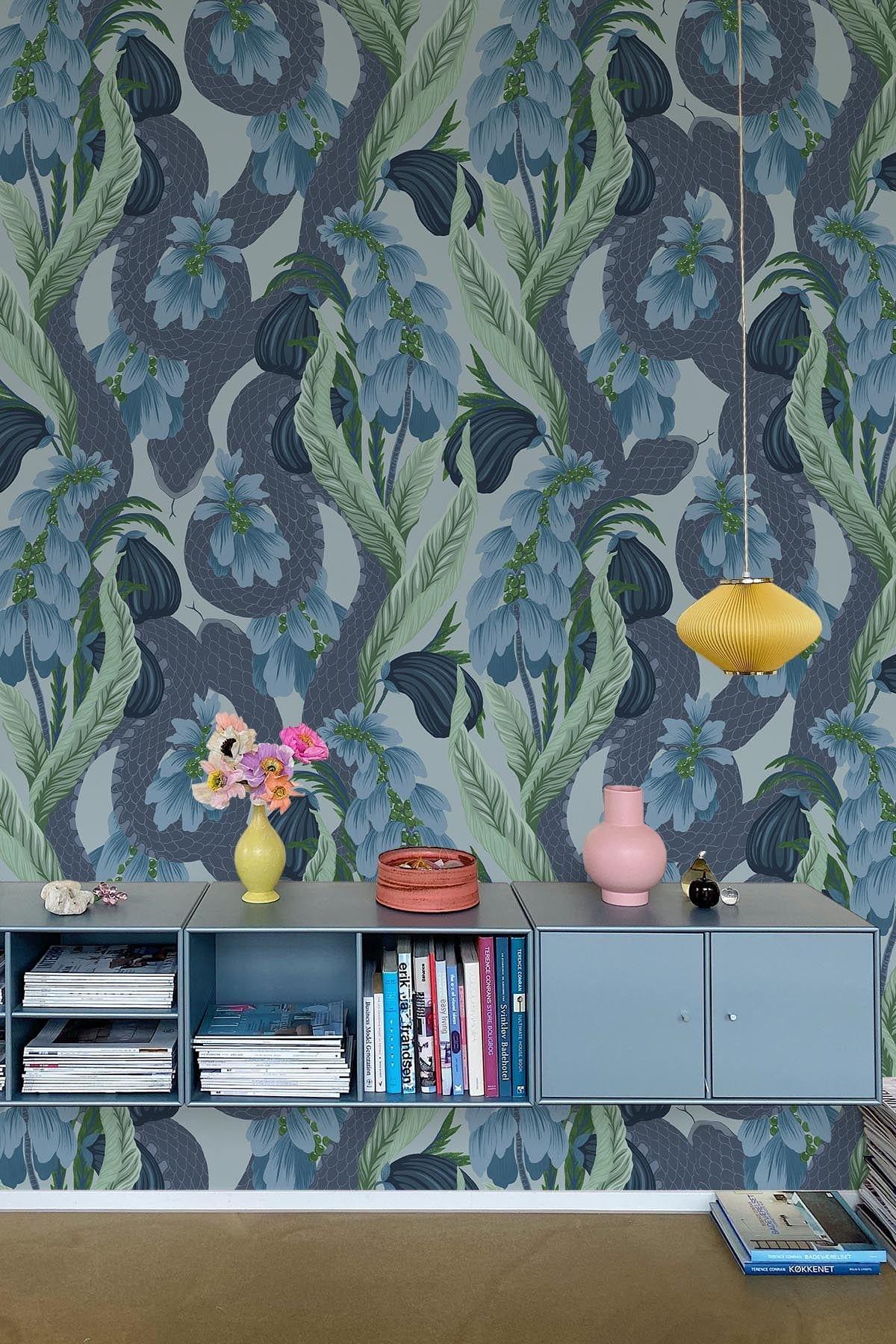 Snake Meadow Light Blue - Premium Quality for Home Decor, Fashion & Outdoor Adventures | Perfect for Dresses, Scarves & Accessories