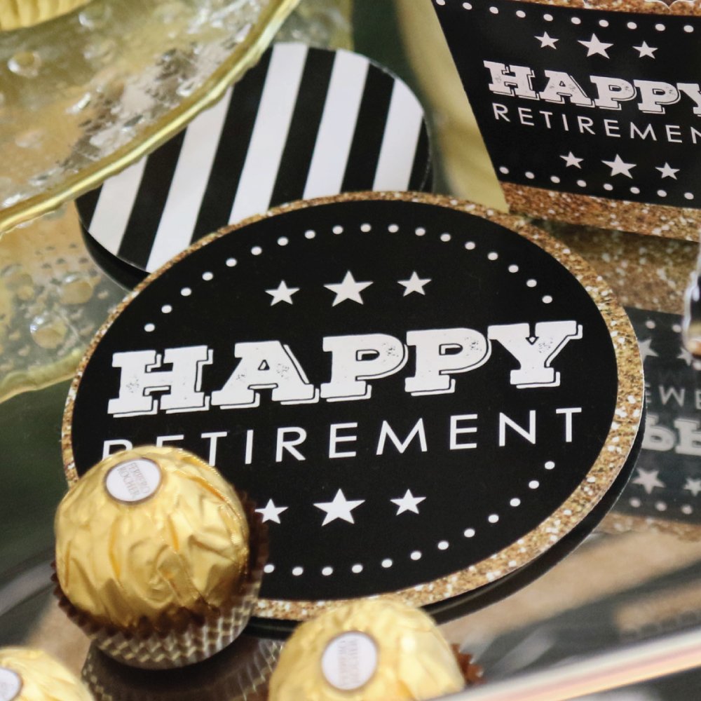 Happy Retirement Party Decorations - Giant Circle Confetti (27 Count) for Retirement Celebrations, Office Farewells & Milestone Events