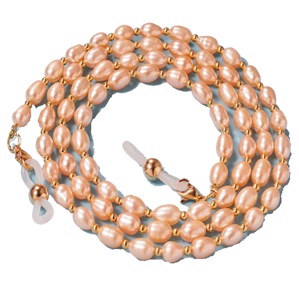 DNLKWGO Pearl Glasses Chain - Stylish Sunglasses Strap Holder with Freshwater Pearls, 3 Color Options for Women & Girls | Perfect for Reading, Driving & Fashion Accessories