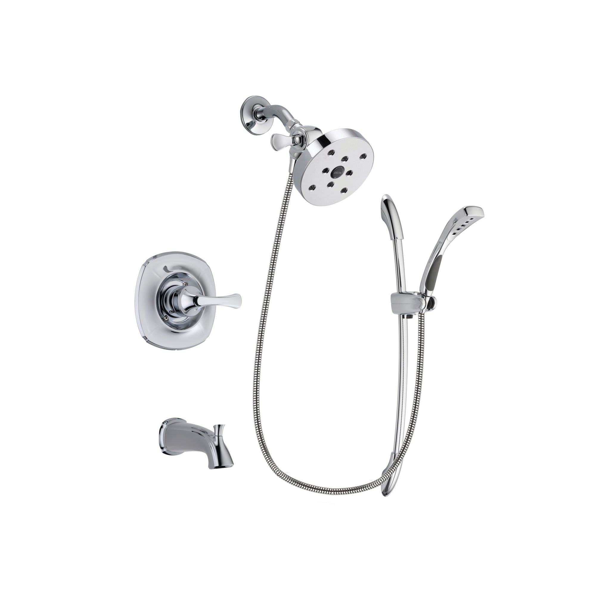Delta Addison Chrome Finish Tub and Shower Faucet System with 5.5