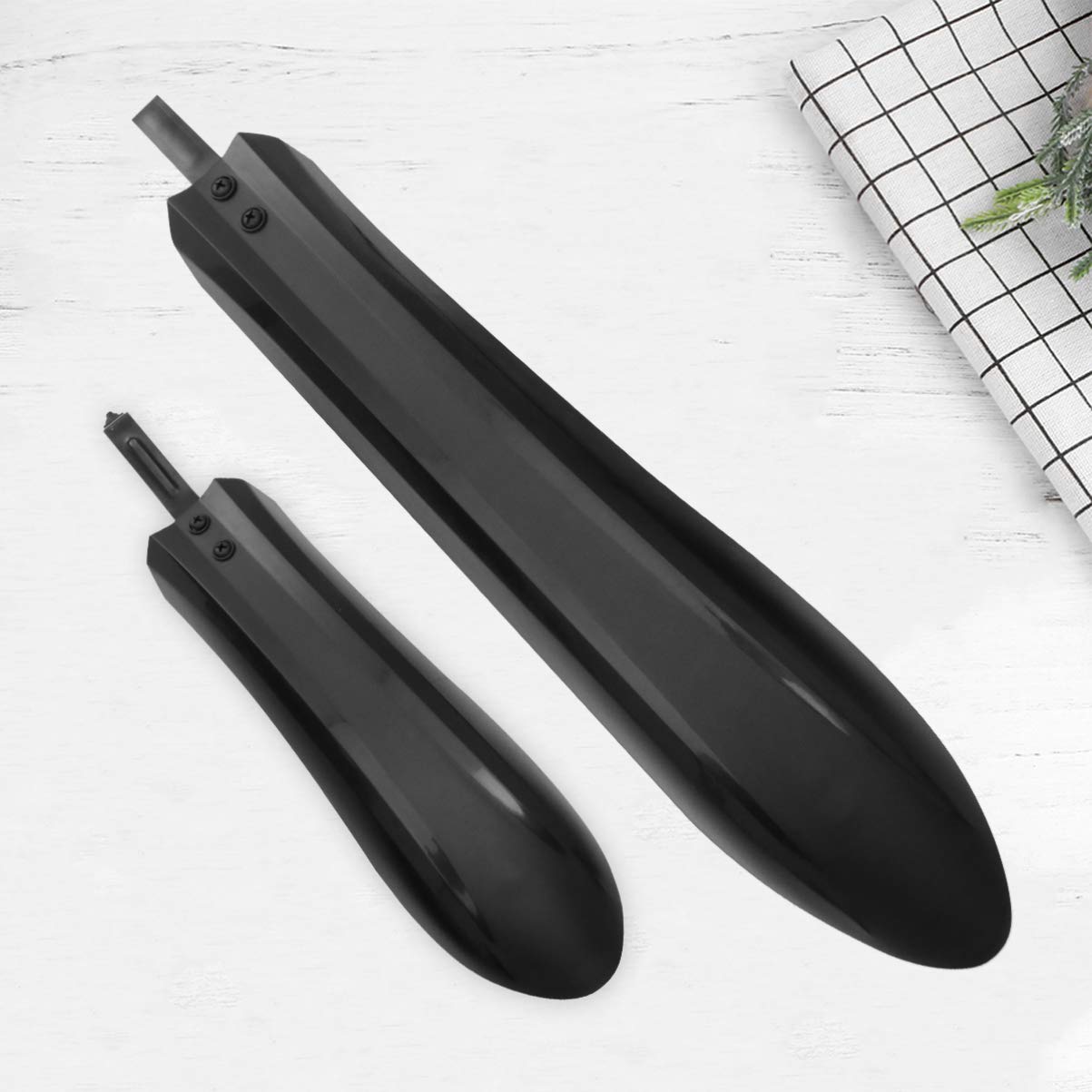 BESPORTBLE 2-Pack Fat Bike Mud Guards - Universal Mountain Bike Fenders for MTB, Road & Wide Tire Bicycles - Quick Release Mud Protector for All-Weather Cycling - Perfect for Trail Riding, Commuting & Off-Road Adventures