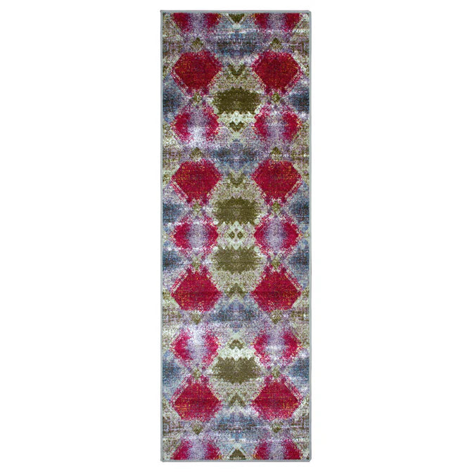 Amarsi Geometric Abstract Non-Slip Washable Indoor Area Rug - Perfect for Living Room, Bedroom & Home Decor