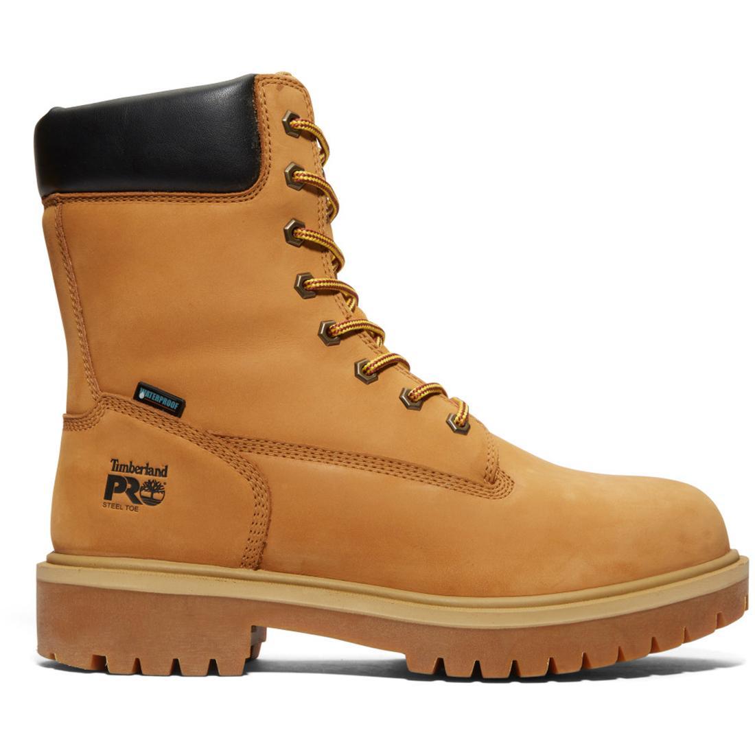 8 Inch Steel Toe Waterproof Work Boots for Men - Direct Attach Safety Shoes - Heavy Duty Construction, Oil & Slip Resistant - Ideal for Construction, Warehouse and Outdoor Work