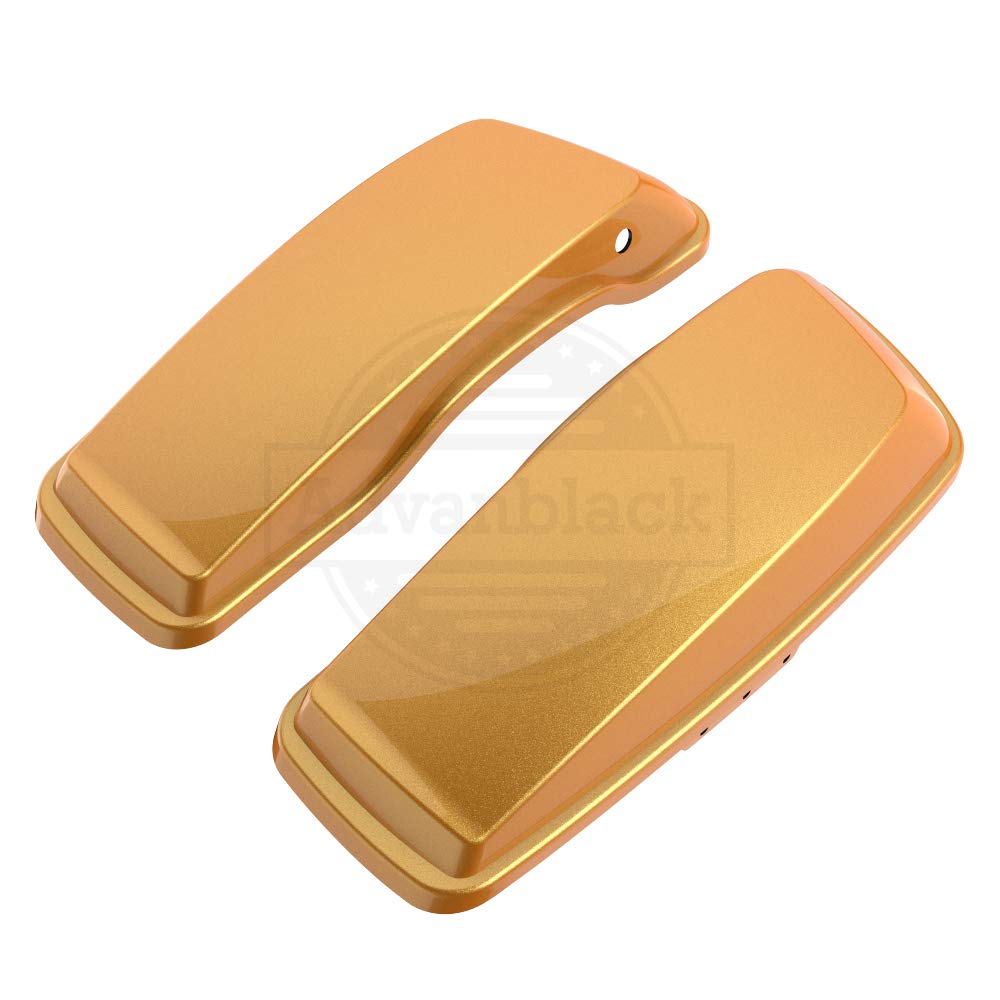 Moto Onfire Saddlebag Lids for Harley Touring Street Glide Road Glide Special 2014-2020 - Hard Candy Gold Flake Motorcycle Accessories | Perfect for Long Rides & Custom Bike Upgrades