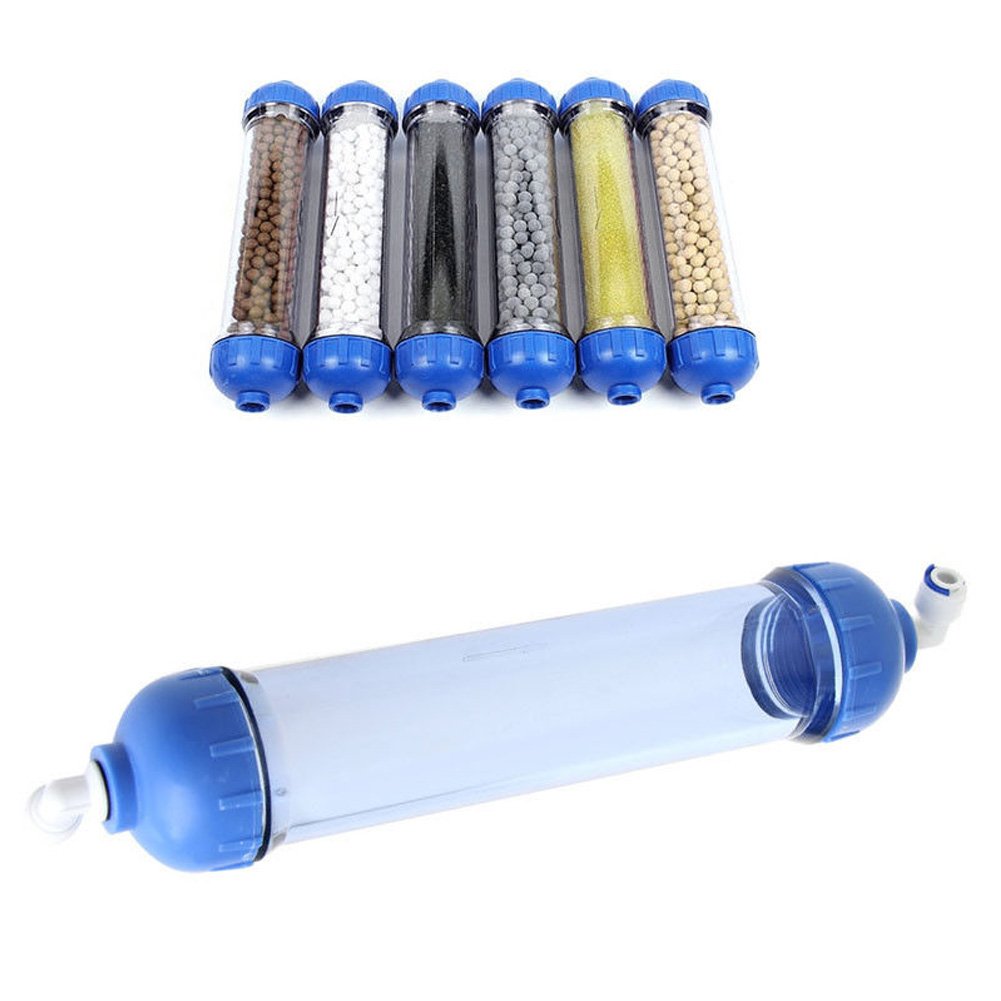 Replacement Water Filter Housing for Reverse Osmosis Systems - Transparent Shell, Two Open Ends, Refillable Inline Filter (1 Pack) - Perfect for Home Water Purification and RO System Maintenance