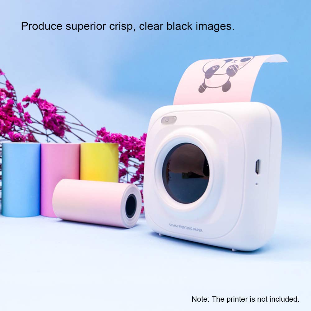 EXCLUZO 3-Pack A6 Thermal Paper Rolls - Compatible with P1/P2 Mini Photo Printer - High-Quality Clear Printing for Receipts & Labels - Perfect for Home, Office & Retail Use