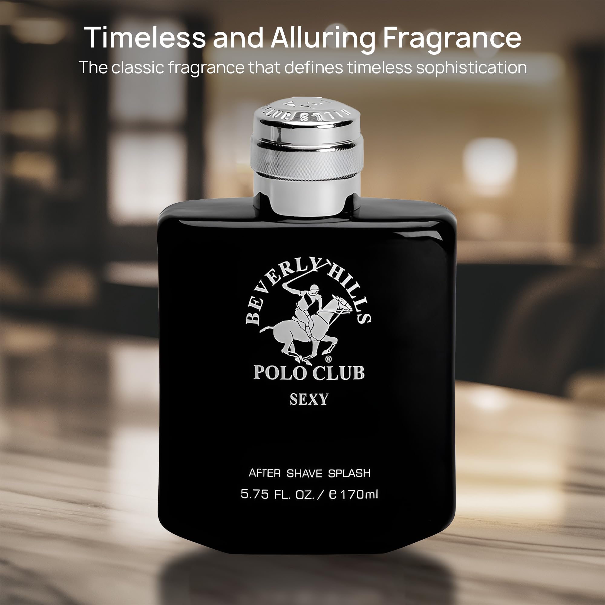 Beverly Hills Polo Club Men's After Shave Lotion - Designer Fragrance, Sexy Blaze Blue Scent, 5.75 oz | Moisturizing Post-Shave Care for Smooth Skin | Perfect for Daily Use & Special Occasions