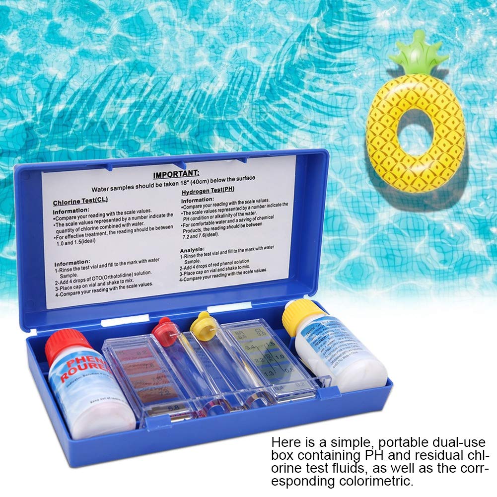 2-Way Pool Water Quality Testing Kit - Standard Dual Test Kit with Carry Case for Swimming Pool, Drinking Water & Spa | Perfect for Home, Vacation & Professional Water Maintenance