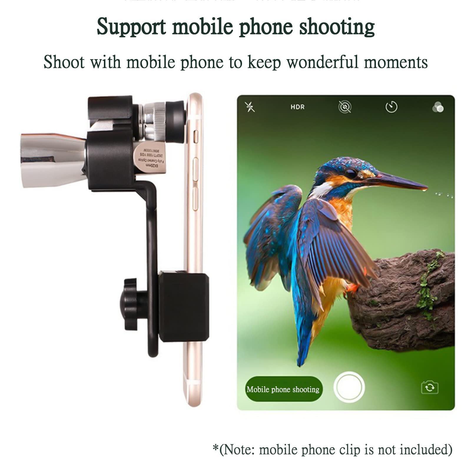 8x20 Monocular Telescope - Compact & Powerful Spotting Scope for Bird Watching, Hunting, Hiking, and Outdoor Adventures | Night Vision, Travel Essential, Survival Gear for Men | Perfect for Wildlife Observation, Camping, and Sports Events