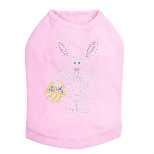 Easter Bunny with Basket Dog Tank Top - Soft Cotton Pet Shirt for Small & Medium Dogs - Cute Easter Outfit for Puppies - Perfect for Easter Photos & Holiday Celebrations