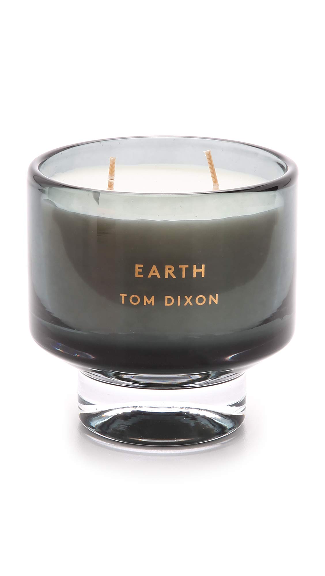 Tom Dixon Medium Earth Scented Candle - Black Home Decor, Luxury Scented Candle for Relaxation, Aromatherapy & Gift Giving - Perfect for Living Room, Bedroom & Spa