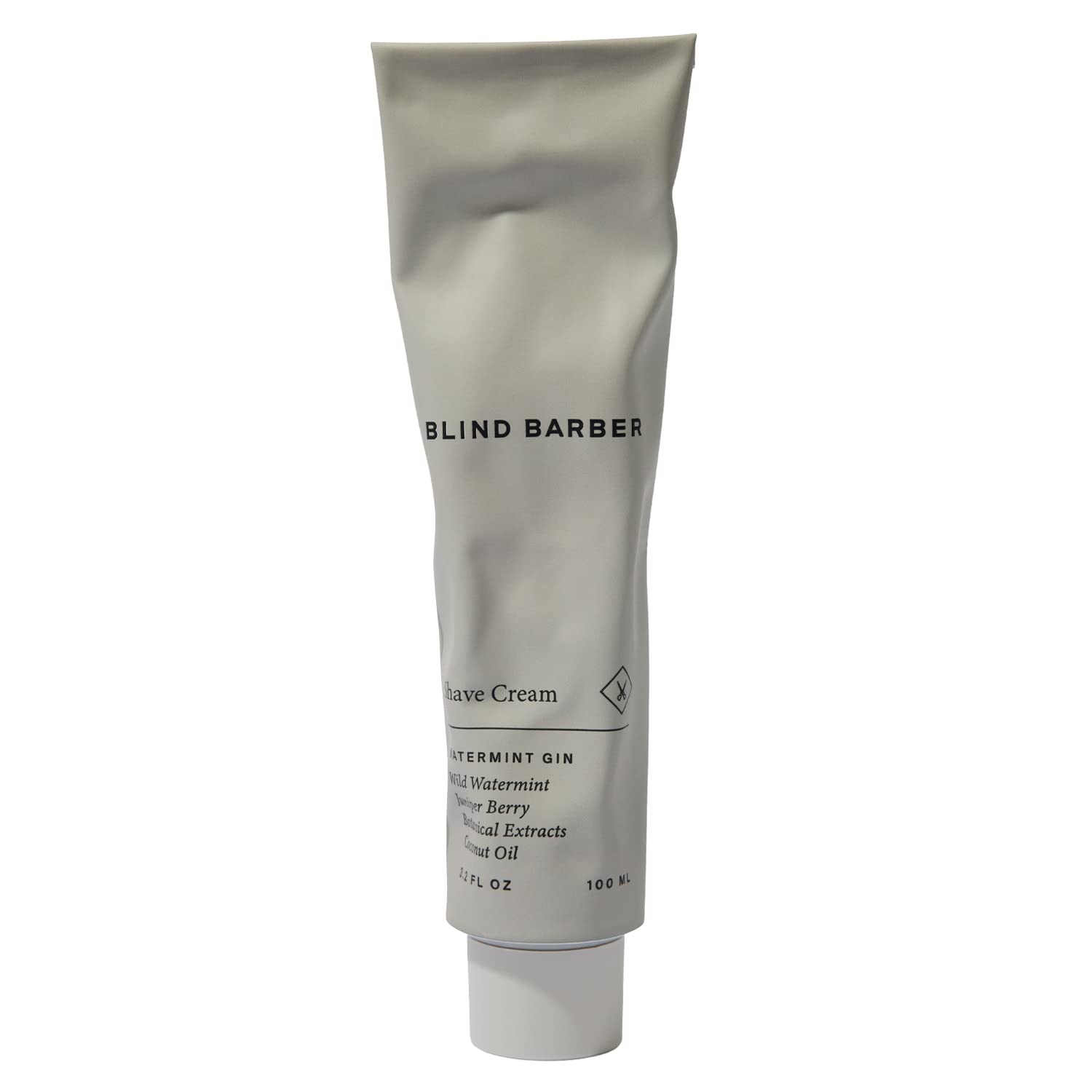 Blind Barber Watermint Gin Shave Cream for Men - Sensitive Skin Beard Lather with Moisturizing Protection - All Skin Types - 3.2oz Travel-Friendly Shaving Cream for Home & Grooming Kits