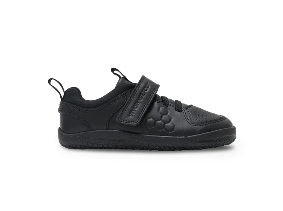 Vivobarefoot Primus Ludo Kids Barefoot Shoes - Obsidian Black Preschool Sneakers for Active Play & Learning | Perfect for School, Playground & Outdoor Adventures