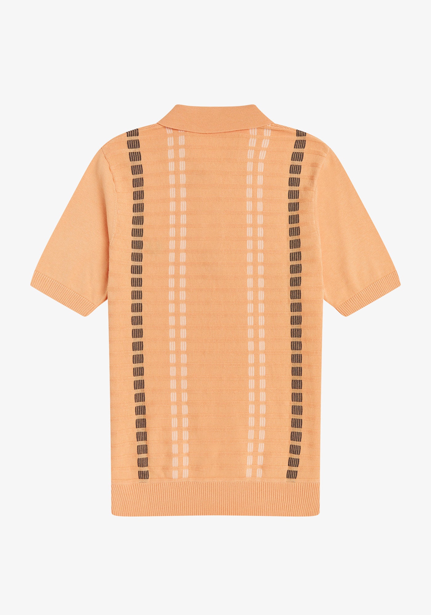 Fred Perry Men's Broken Stripe Knitted Polo Shirt - Classic Cotton Casual Wear for Golf, Office & Weekend Outings