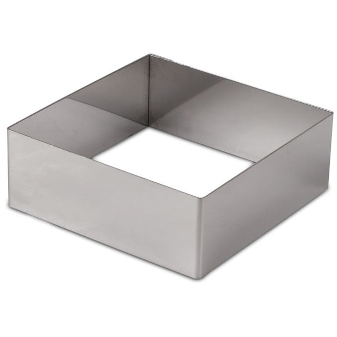 Premium Stainless Steel Square Ring Mold - 1.7 Inch Height for Baking, Cake Decorating & Chocolate Making - Durable & Non-Stick Dessert Mold for Professional & Home Use