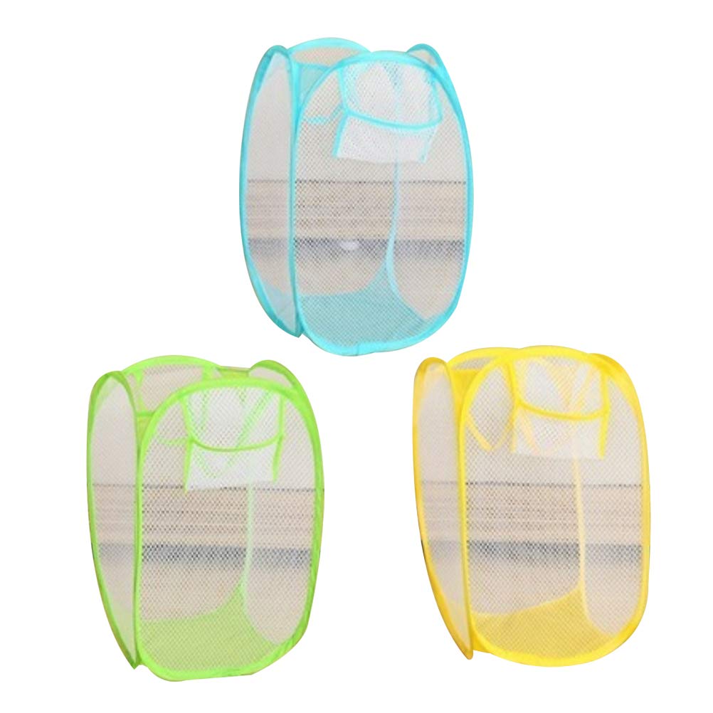 DOITOOL 3-Pack Collapsible Laundry Hamper for Kids - Foldable Dirty Clothes Basket with Handles, Portable Laundry Organizer for Bathroom, Bedroom & Nursery - Perfect for Laundry Storage, Toy Organization & Travel Use