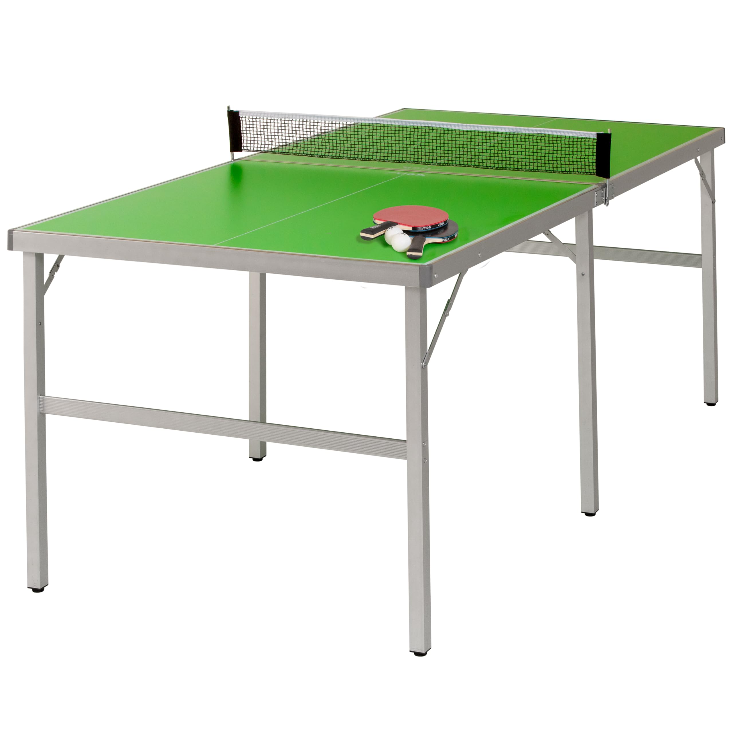 STIGA Aluminum Midsize Ping Pong Table - Professional Indoor Table Tennis Table for Home, Office & Game Room | Perfect for Family Fun & Competitive Play