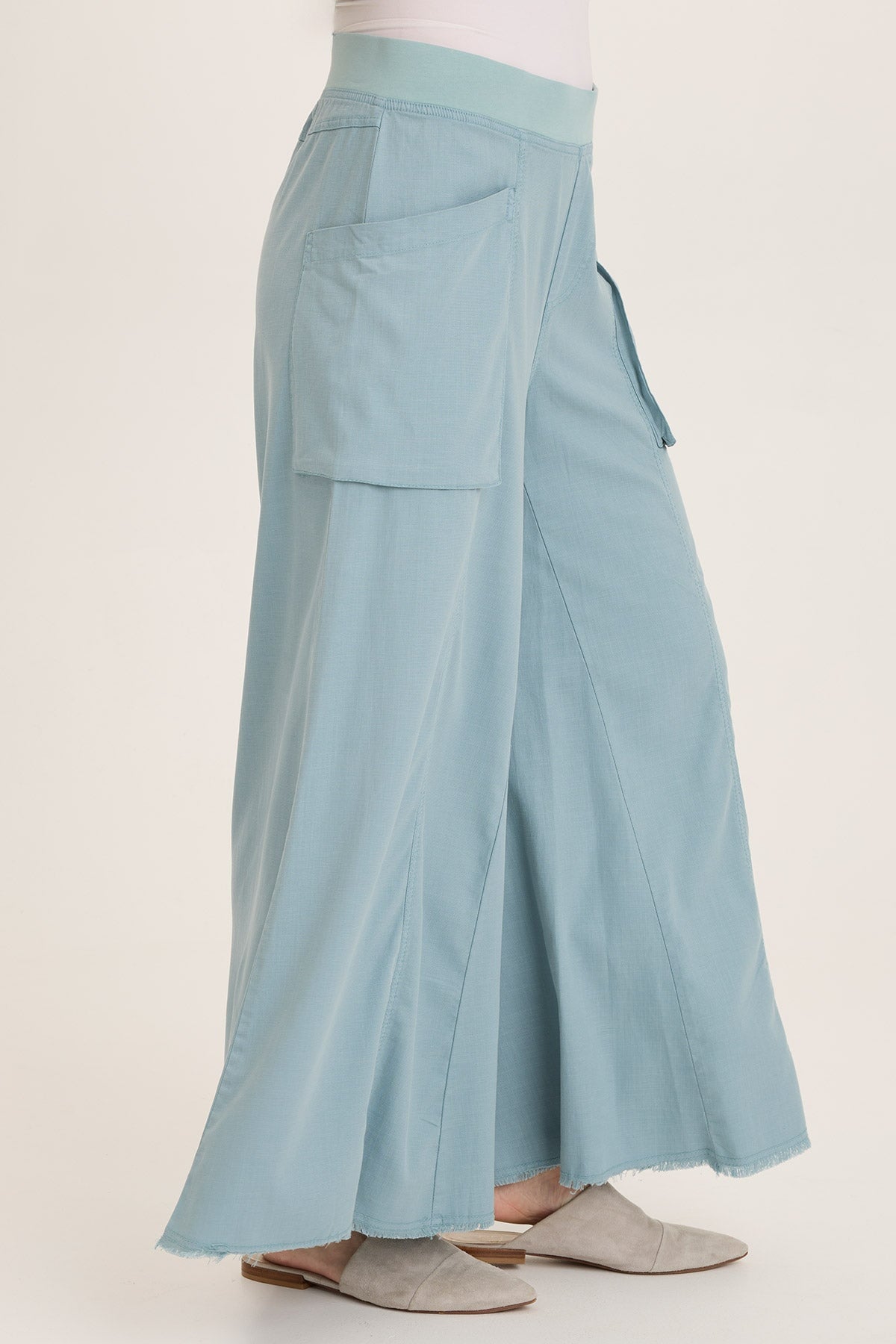 Desoto Ultra Flare Wide Leg Pocket Pants for Women - High Waist Stretch Comfort Jeans - Casual & Office Wear