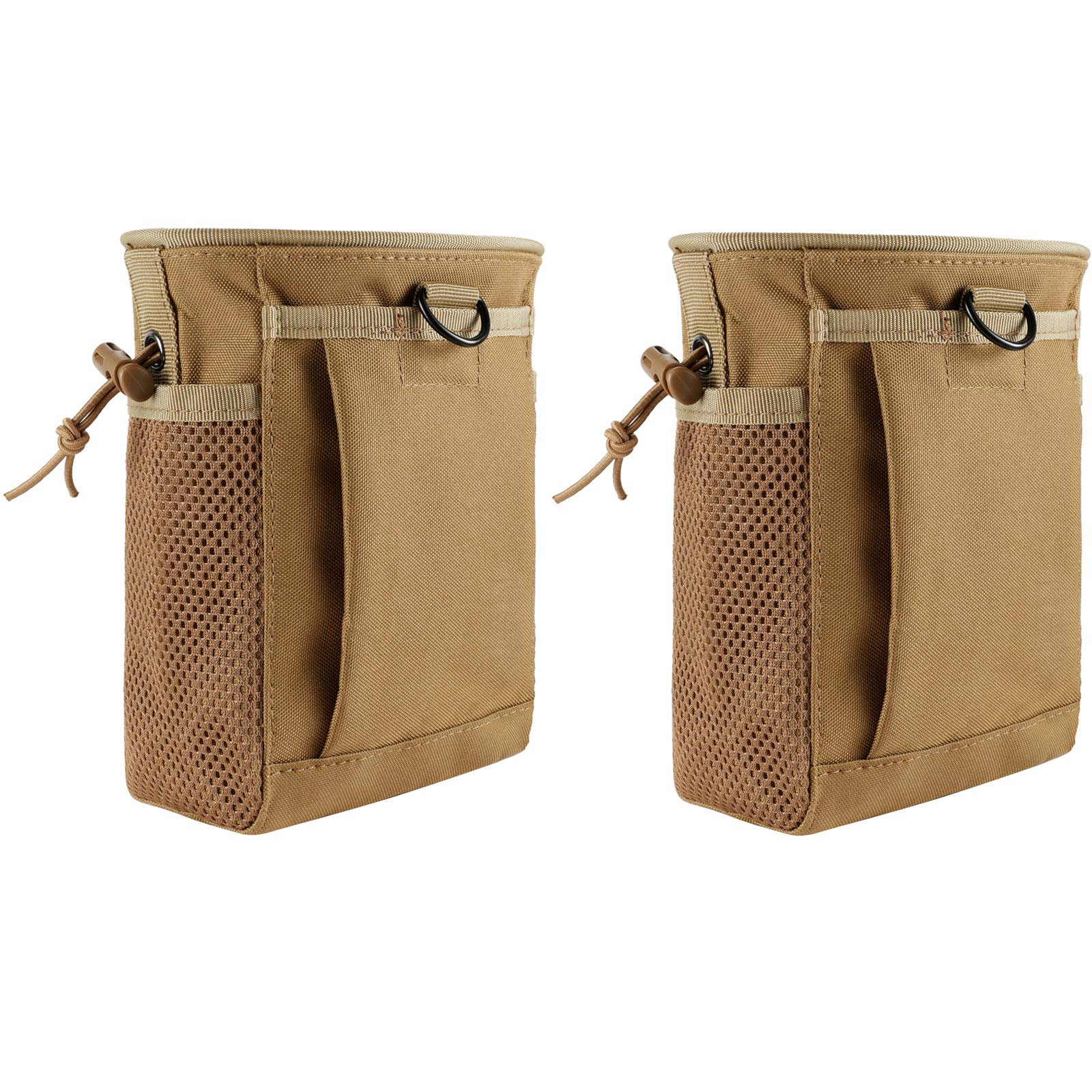 Tactical MOLLE Drawstring Magazine Dump Pouch - Adjustable Military Utility Belt Fanny Pack & Hip Holster Bag for Outdoor Shooting, Hunting, and Airsoft - Durable Ammo Storage Pouch for Range Training and Tactical Gear Organization