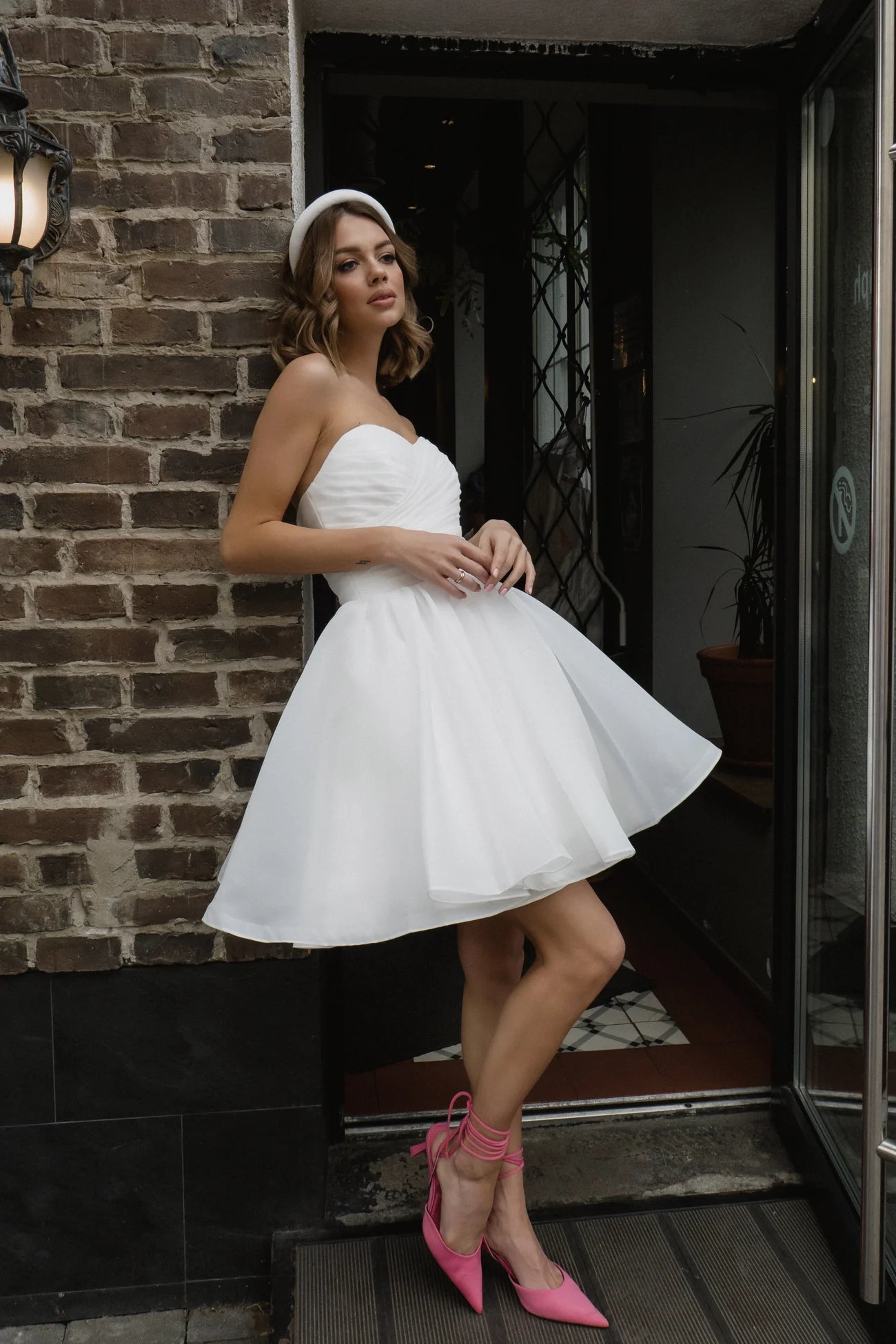 3 in 1 Wedding Dress Fountana with Detachable Audrey Skirt & High Neck Blouse | Elegant Bridal Gown for Church Ceremony, Garden Wedding & Photoshoot