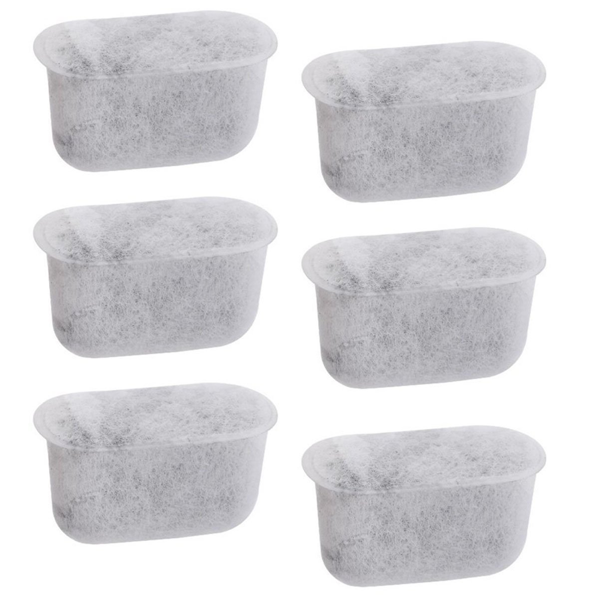 6-Pack Generic Replacement Activated Carbon Water Filters for Cuisinart Coffee Machines - White Charcoal Filters for Cleaner Tasting Coffee & Improved Water Filtration - Perfect for Home, Office, or Commercial Use
