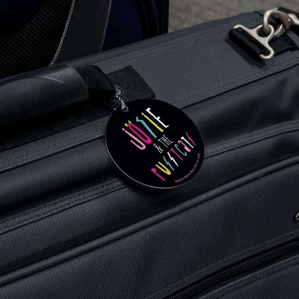Josie & The Pussycats Round Luggage ID Tag - Riverdale Inspired Suitcase Name Tag for Carry-On Bags - Perfect for Travel, Cosplay, and Music Festival Identification
