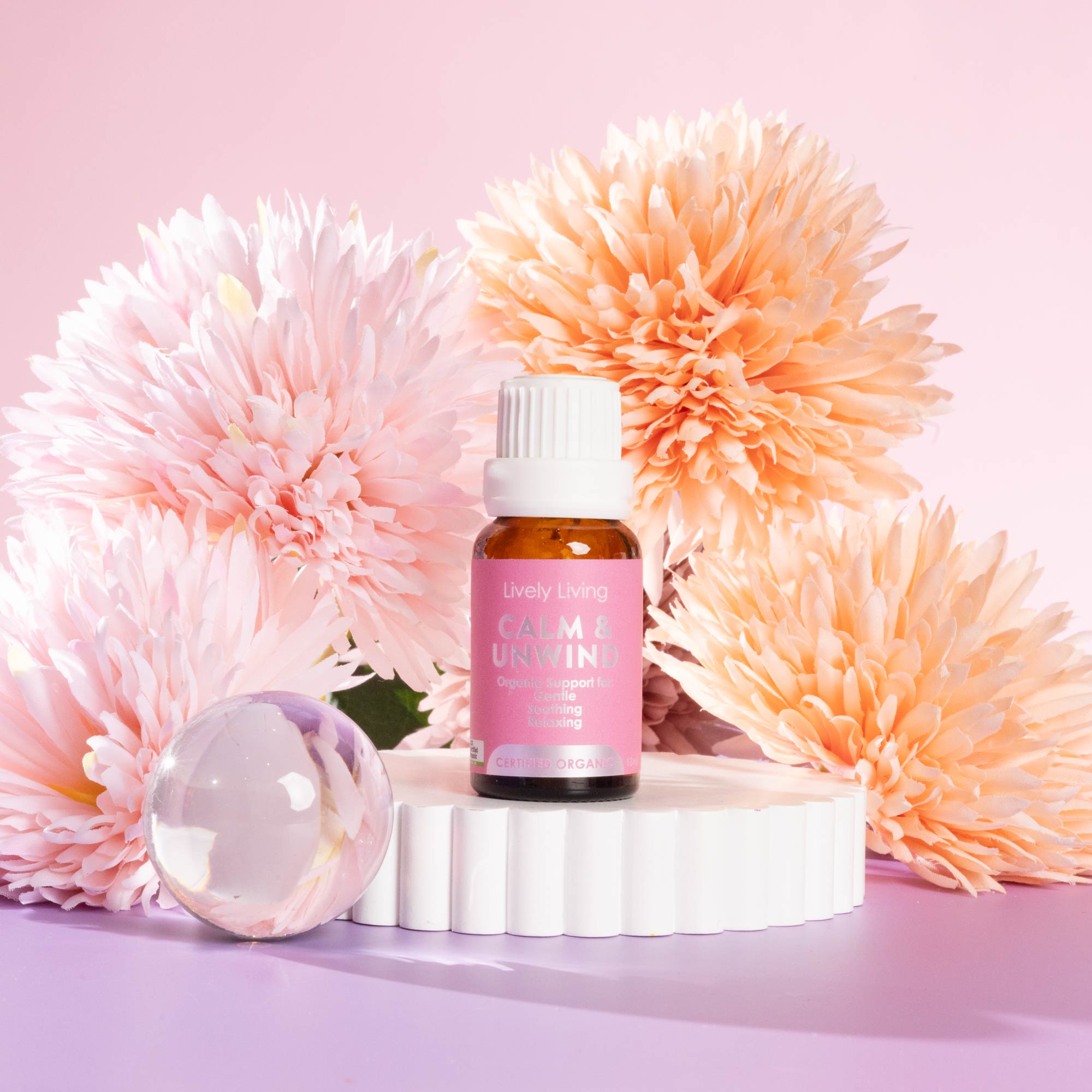 Calm & Unwind Certified Organic Essential Oil 15ml - Relaxation Aromatherapy for Stress Relief, Sleep Aid & Meditation