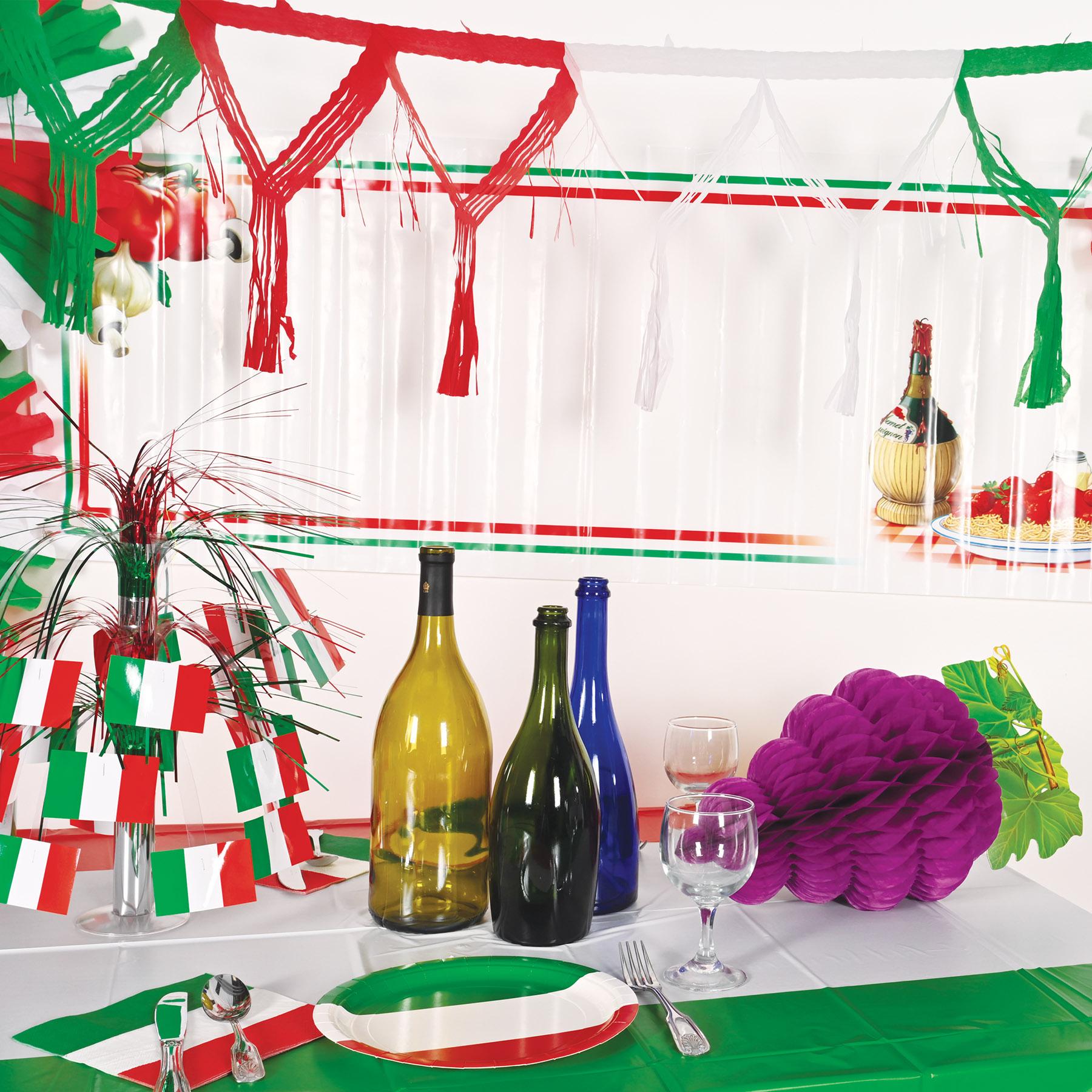 12 Pack Beistle Fiesta Drop Fringe Garland - Red, White & Green Party Decorations for Cinco de Mayo, Birthday & Mexican Themed Parties