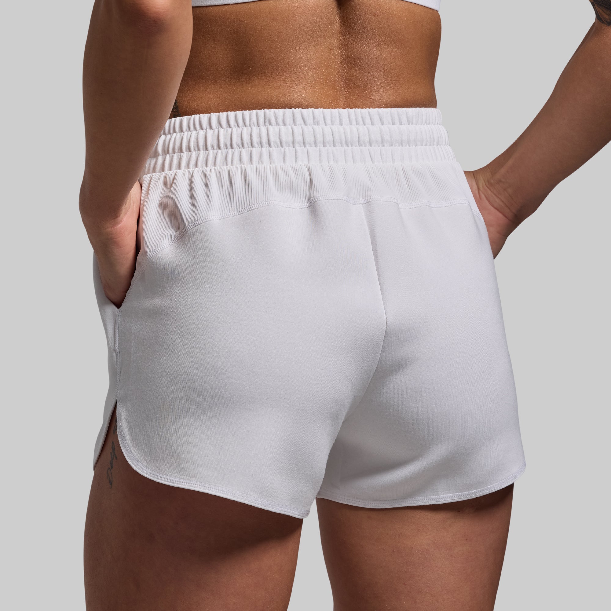Lounge Lux Shorts for Women - Soft Comfortable White Lounge Shorts | Perfect for Yoga, Sleepwear & Relaxing at Home
