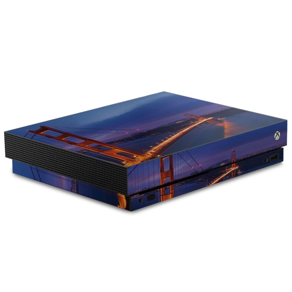 DeinDesign Xbox One X Skin Sticker - Golden Gate Bridge San Francisco USA - Durable Vinyl Decal for Gaming Console Protection & Customization - Perfect for Gamers & Collectors