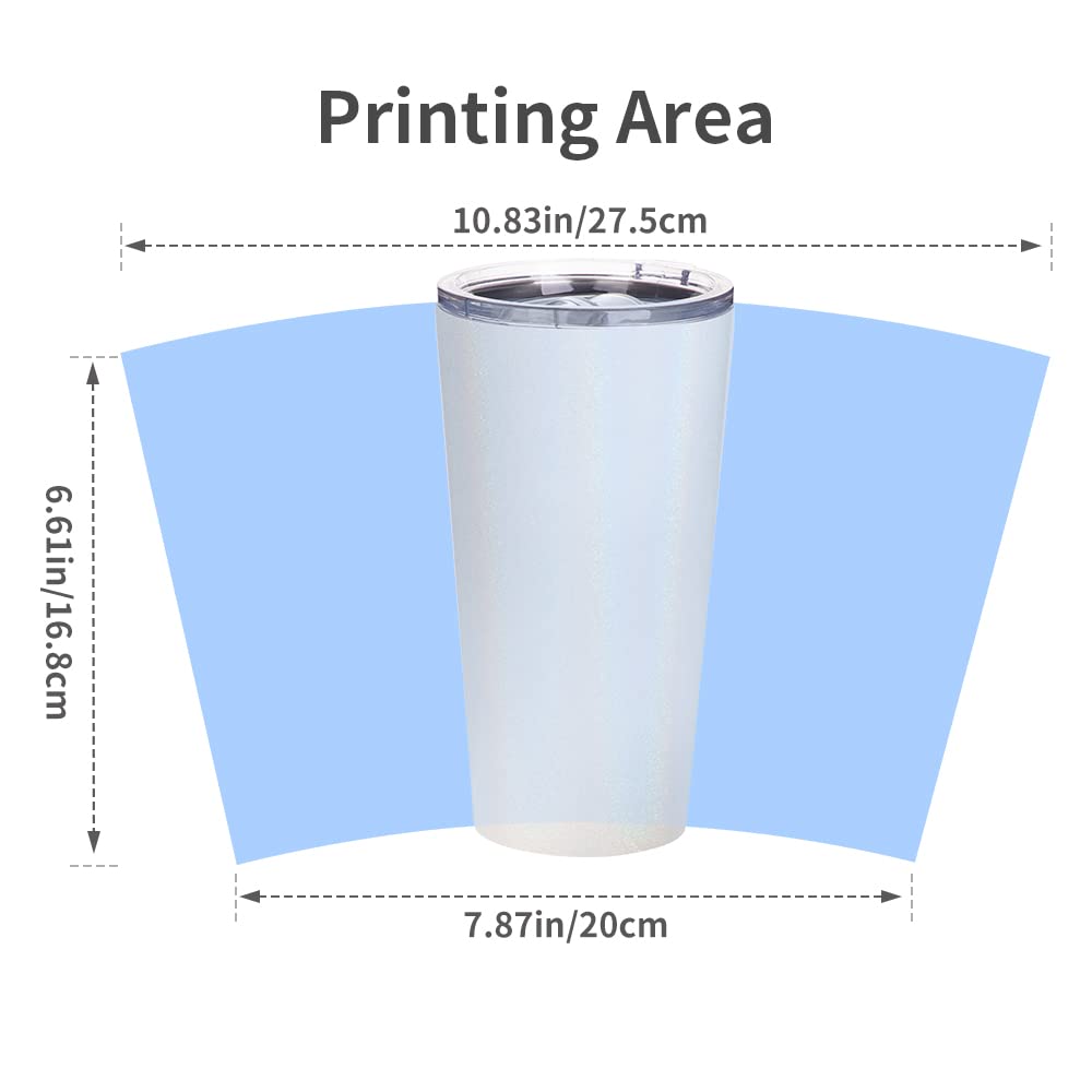 Sparkle Glitter Stainless Steel Sublimation Tumblers 16oz (Set of 4) - White Coffee Cups for DIY Crafting, Perfect for Sublimation Printing, Oven Safe, Great for Gifts, Home & Office Use