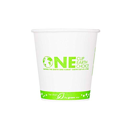 Karat Earth KE-K510 10 oz. Compostable Paper Hot Cups - 100% PLA Lined, Eco-Friendly Disposable Coffee Cups (Case of 1000) - Perfect for Coffee Shops, Offices & Events