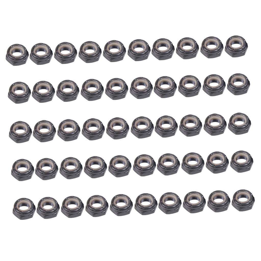 Yotijay 50-Piece Skateboard & Longboard Axle Wheels Replacement Kit - High-Quality Axle Nuts & Hardware for Smooth Riding - Perfect for Skateboard Maintenance & DIY Upgrades