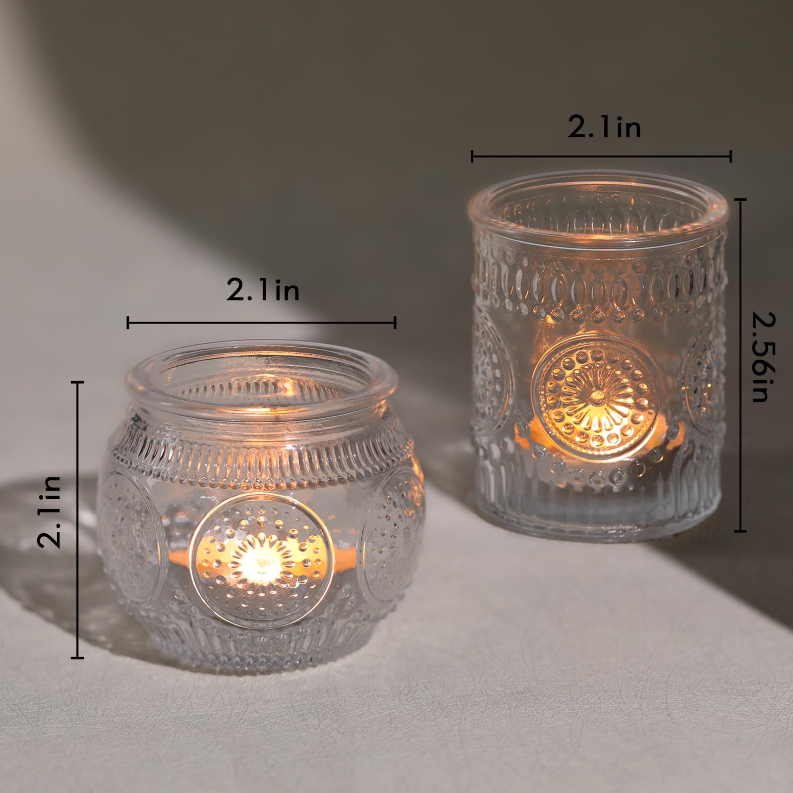 30 Pcs Clear Glass Votive Candle Holders - Wedding Centerpieces, Table Decor, Tea Light Holders for Party, Reception & Boho Decor - Perfect for Weddings, Dinner Parties & Home Decor