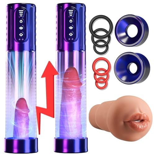 Premium Realistic Male Masturbator - Waterproof Sucking & Pumping Adult Sex Toy for Men | High-Quality Pocket Pussy Stroker, Penis Trainer & Glans Stimulator | Perfect for Solo Play, Couples Fun & Discreet Storage