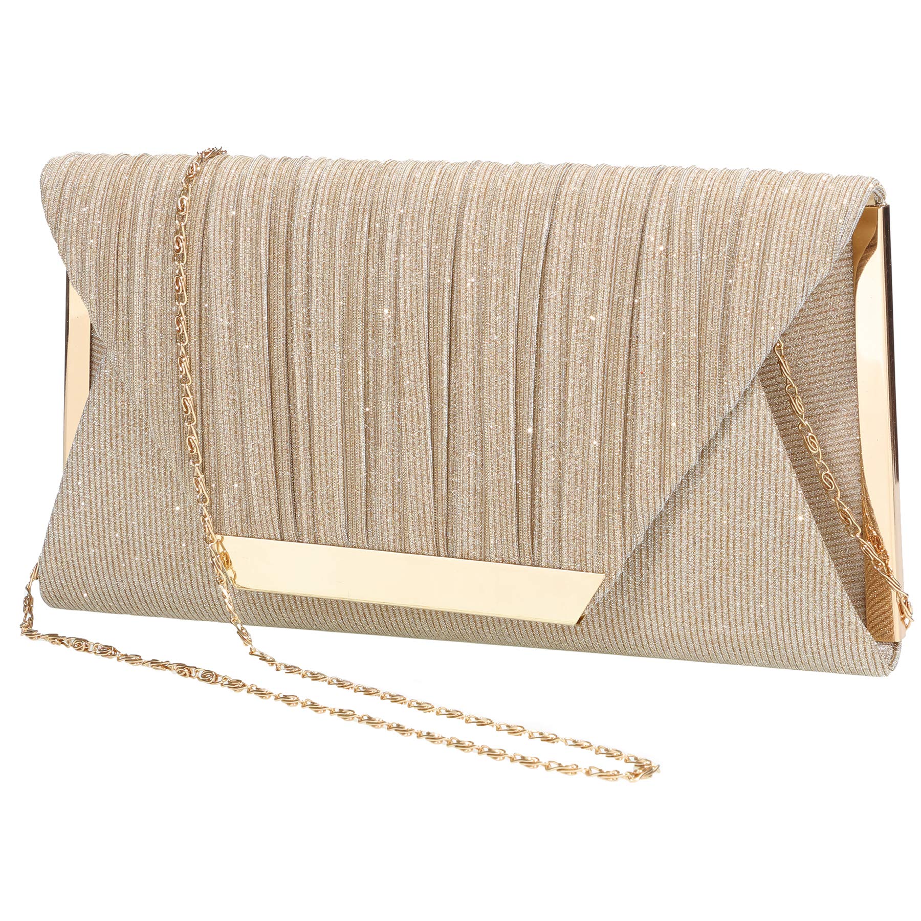 Elegant Gold and Silver Evening Bags for Women - Shining Clutch Purse for Ladies, Girls Night Out, Party, Wedding & Work Events