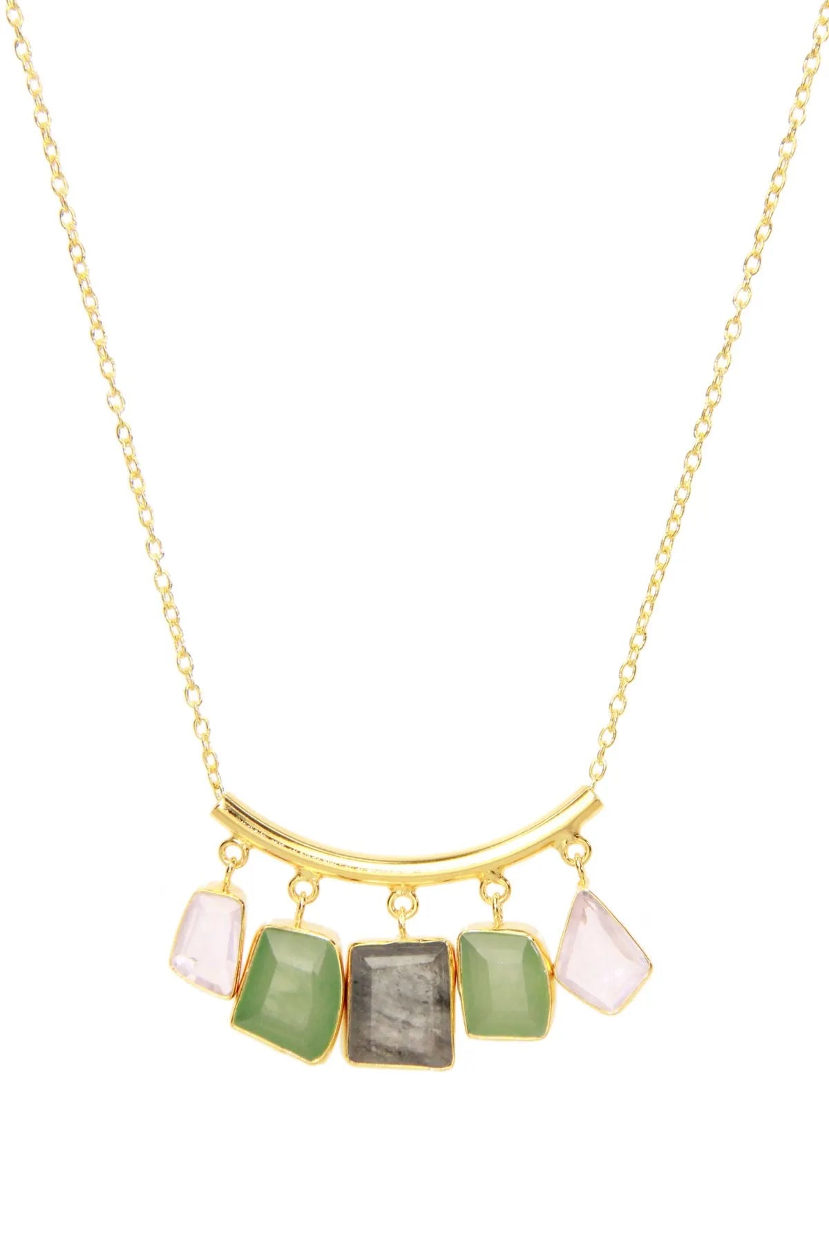 Elegant Gemstone Drop Long Necklace for Women - Perfect for Weddings, Parties & Special Occasions