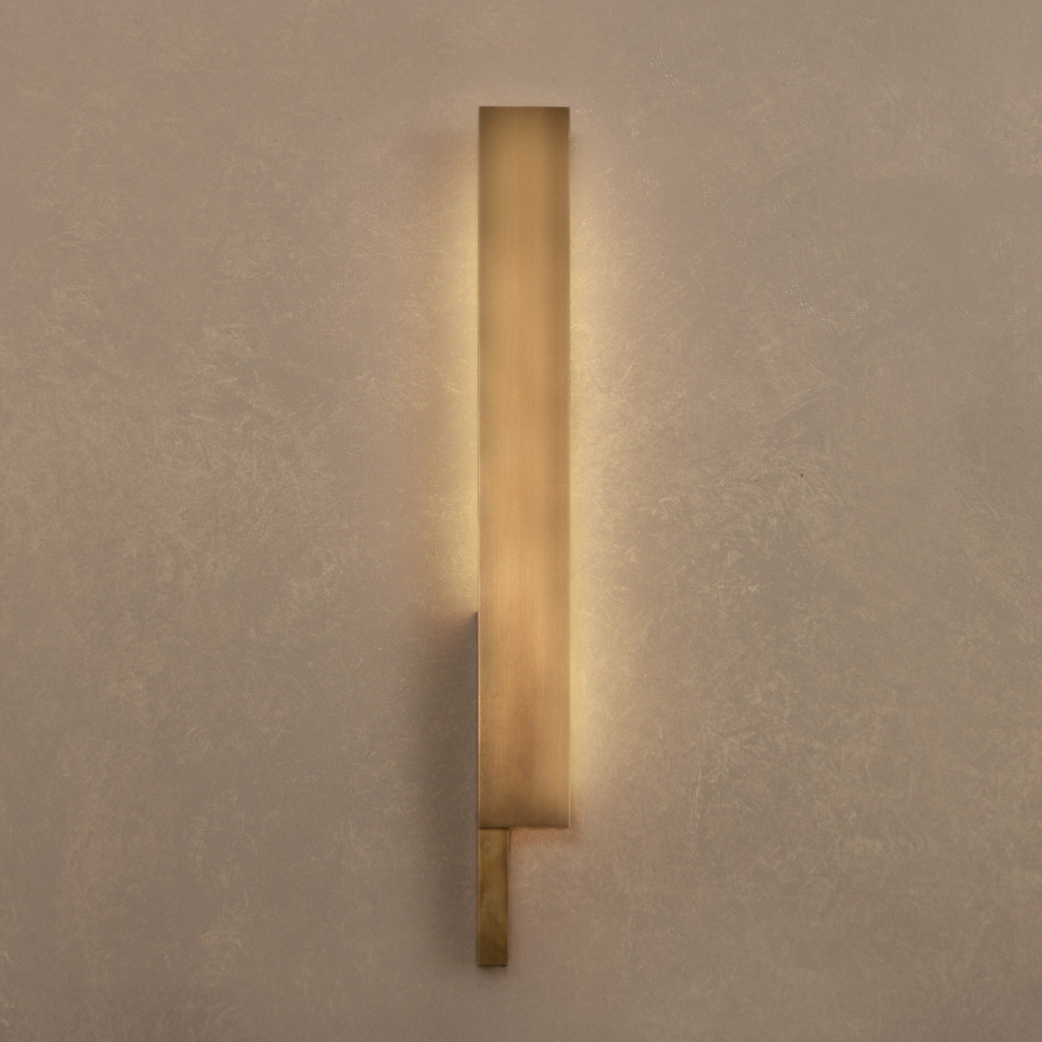 BEN TOVIM DESIGN Bloc Wall Sconce - Right Side Aged Brass Finish | Modern Wall Lighting for Living Room, Bedroom & Hallway Decor