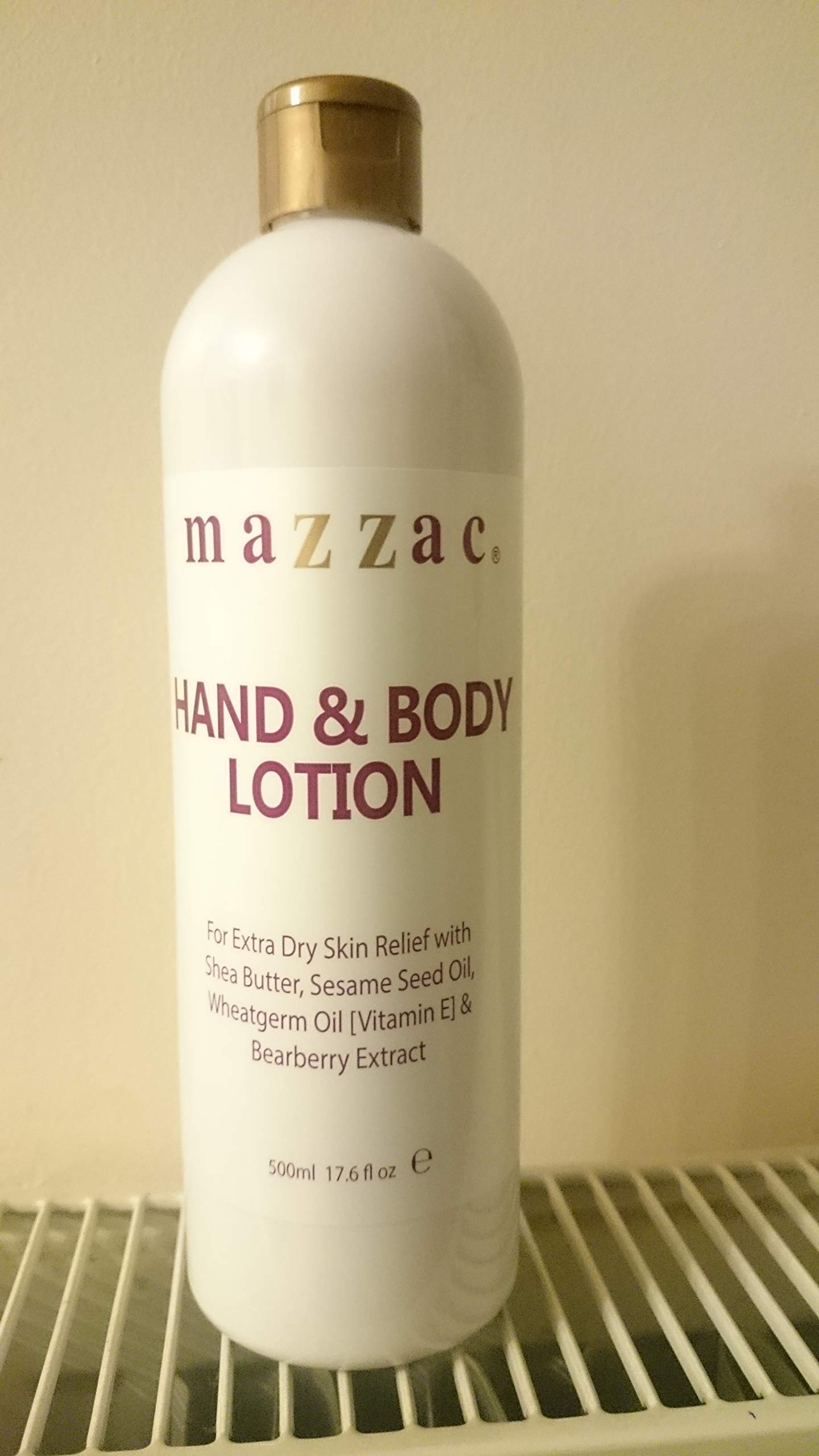 Mazzac Moisturizing Hand & Body Lotion - 17.6 oz (500ml) Hydrating Cream for Dry Skin - Perfect for Daily Use at Home, Office & Travel