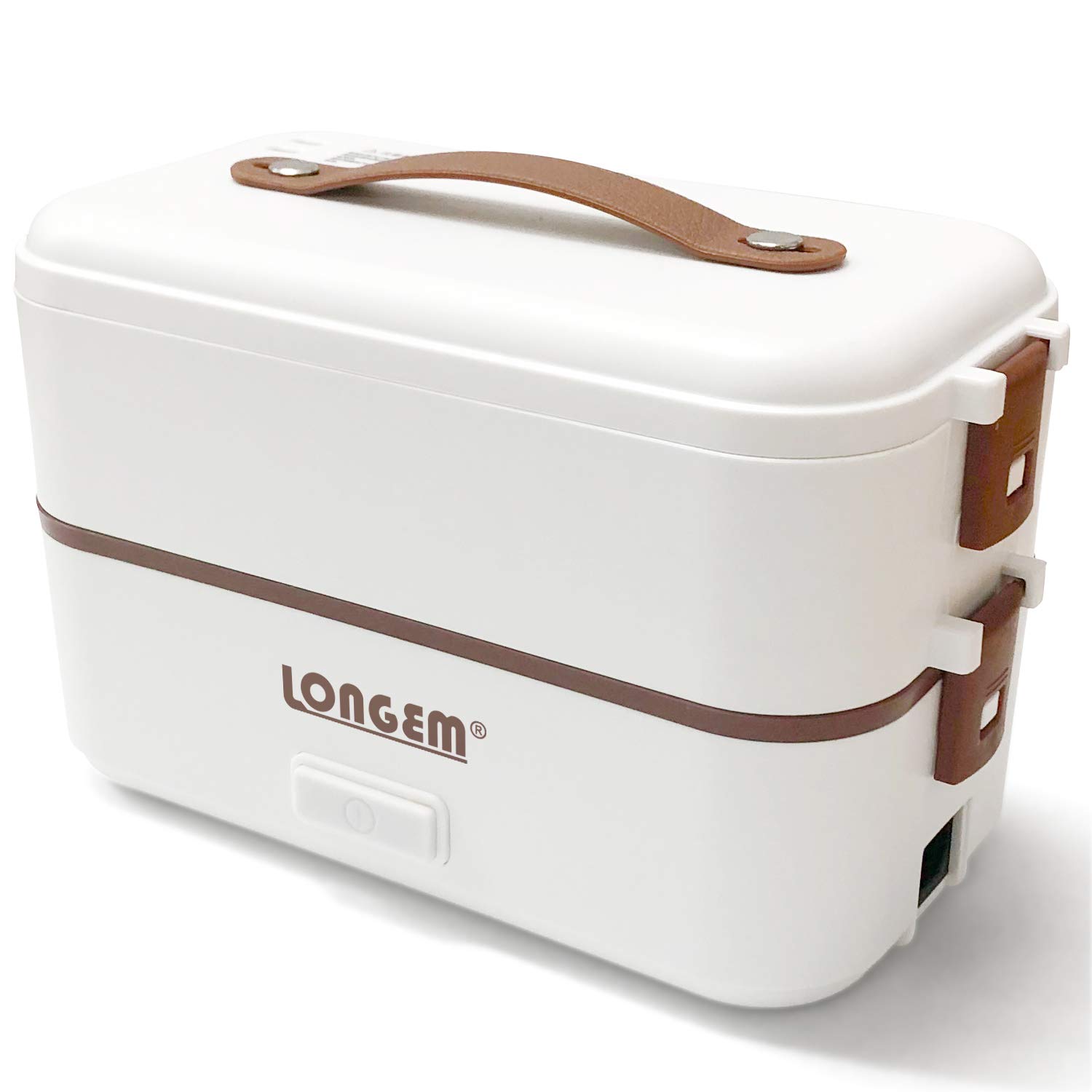 Portable Electric Lunch Box - 110V Double Layer 304 Stainless Steel Food Warmer with Removable Compartments & Spoon - Perfect for Office, Home & Travel Heating Meals