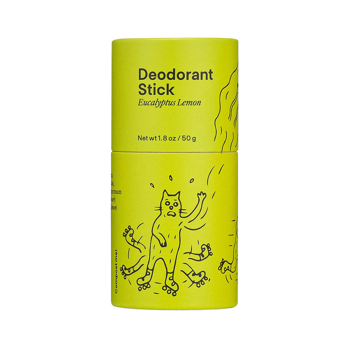 Meow Meow Tweet Natural Eucalyptus Lemon Deodorant Stick - Fresh & Long-Lasting Protection for Active Lifestyles & Outdoor Adventures