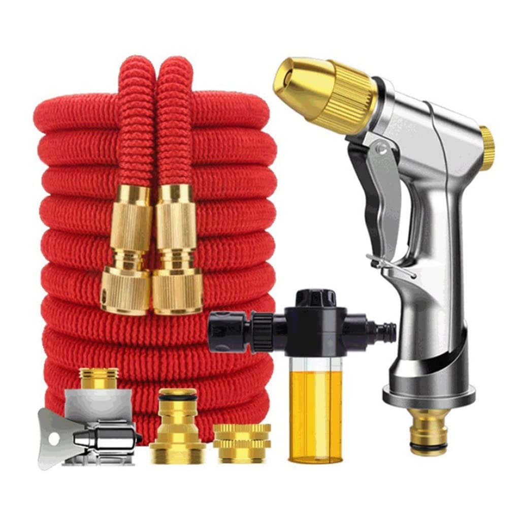 Magic Expandable Garden Hose - 25ft Flexible High Pressure Water Hose for Car Washing, Lawn Watering & Outdoor Cleaning | Lightweight & Durable with Spray Nozzle | Perfect for Gardening, Car Detailing & Home Cleaning (Color: A)