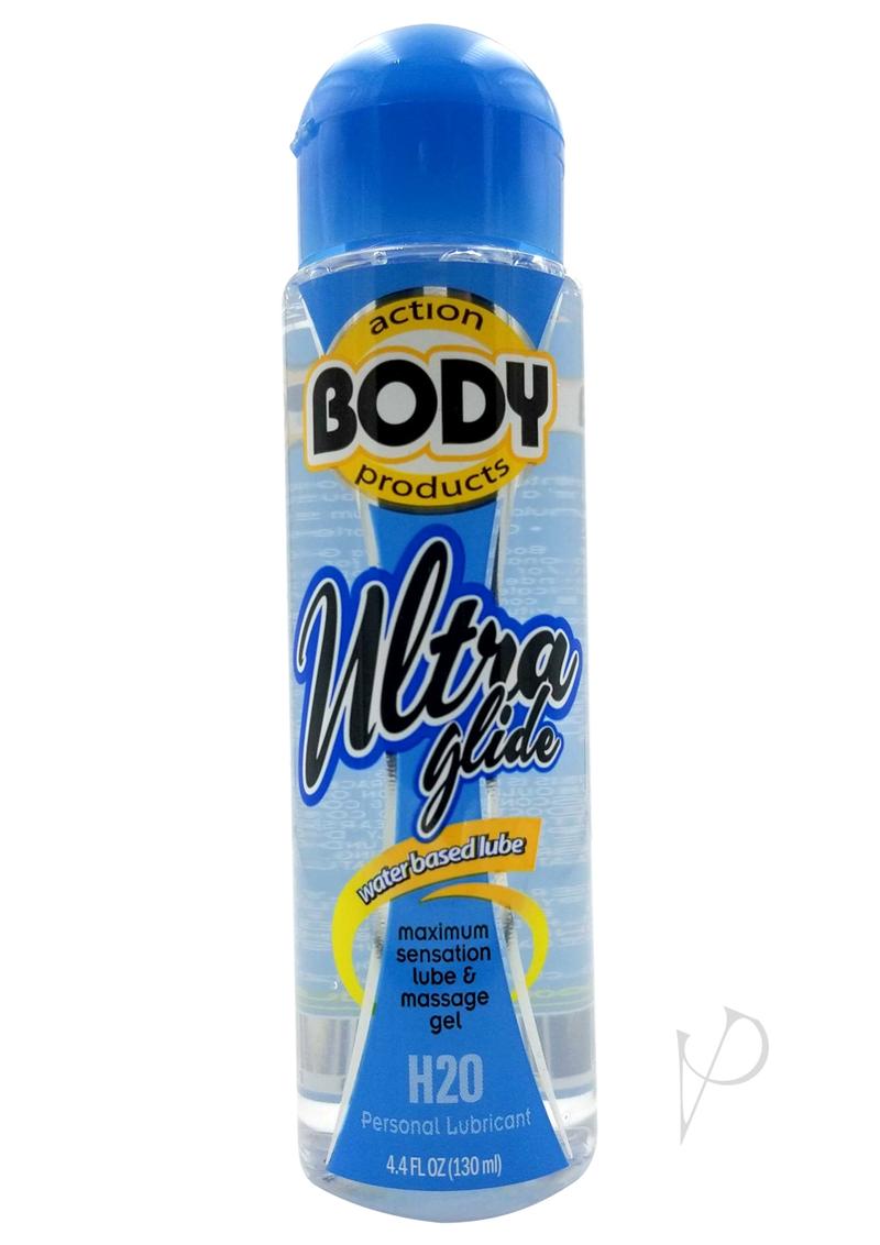Body Action Ultra Glide Water Based Personal Lubricant - 4.4 oz Bottle for Enhanced Intimacy & Sensual Massage | Long Lasting, Hypoallergenic & Silky Smooth Formula