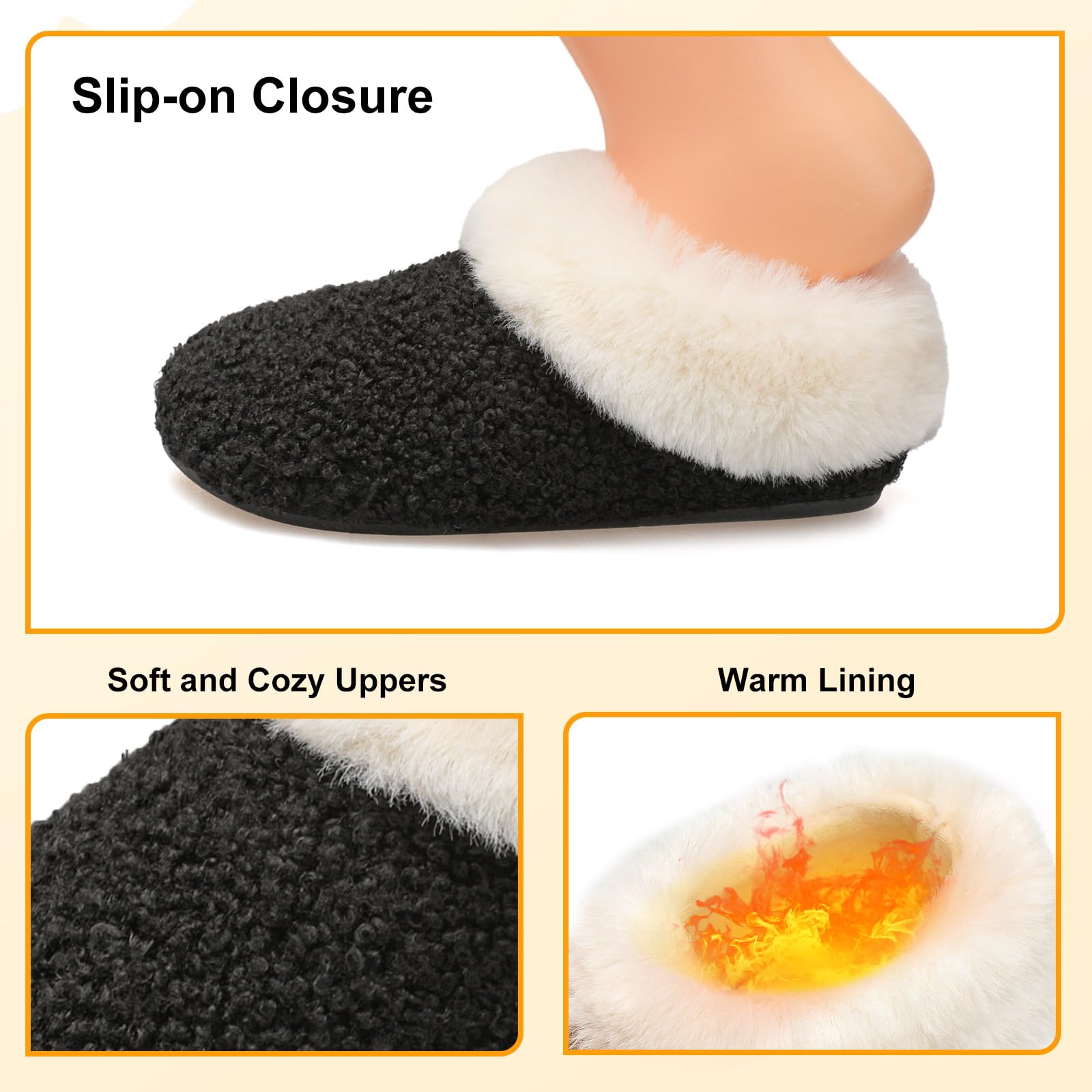 FEETCITY Toddler Slippers for Kids - Soft Indoor House Shoes for Boys & Girls - Perfect for Home & Nursery Play