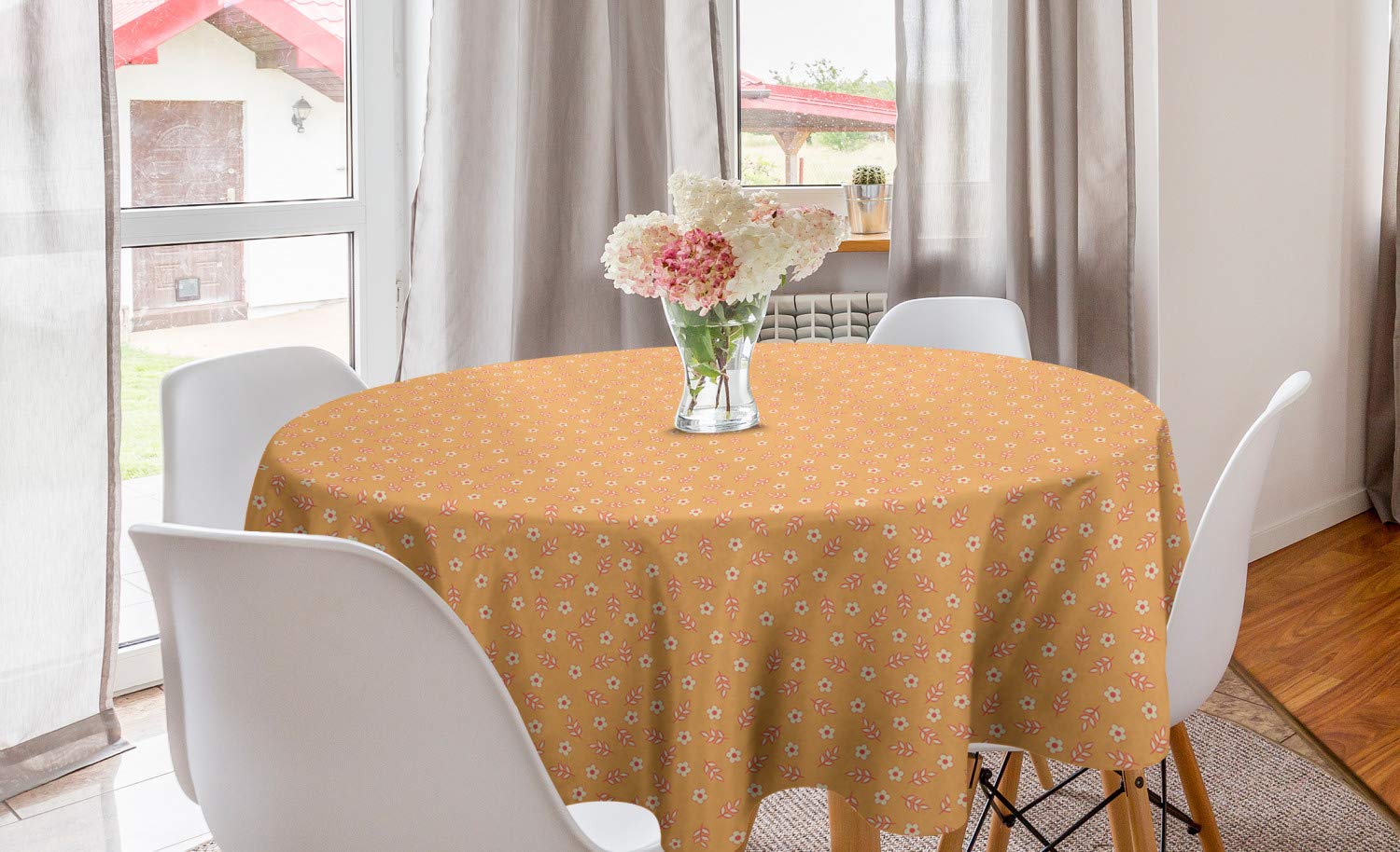 Ambesonne Spring Round Tablecloth 60