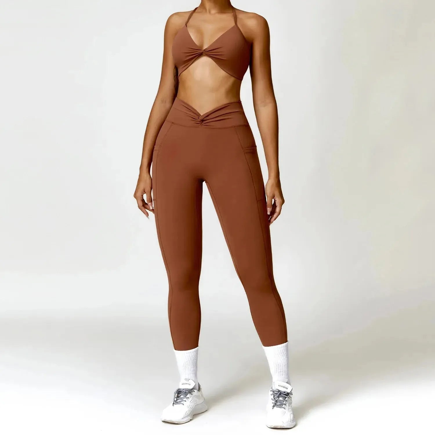 2PCS Women's Sexy Yoga Tracksuit Set - Sports Bra, Shorts & Leggings for Gym, Running, Fitness Workout | Comfortable Athletic Wear for Women | Perfect for Yoga, Pilates & Home Exercise