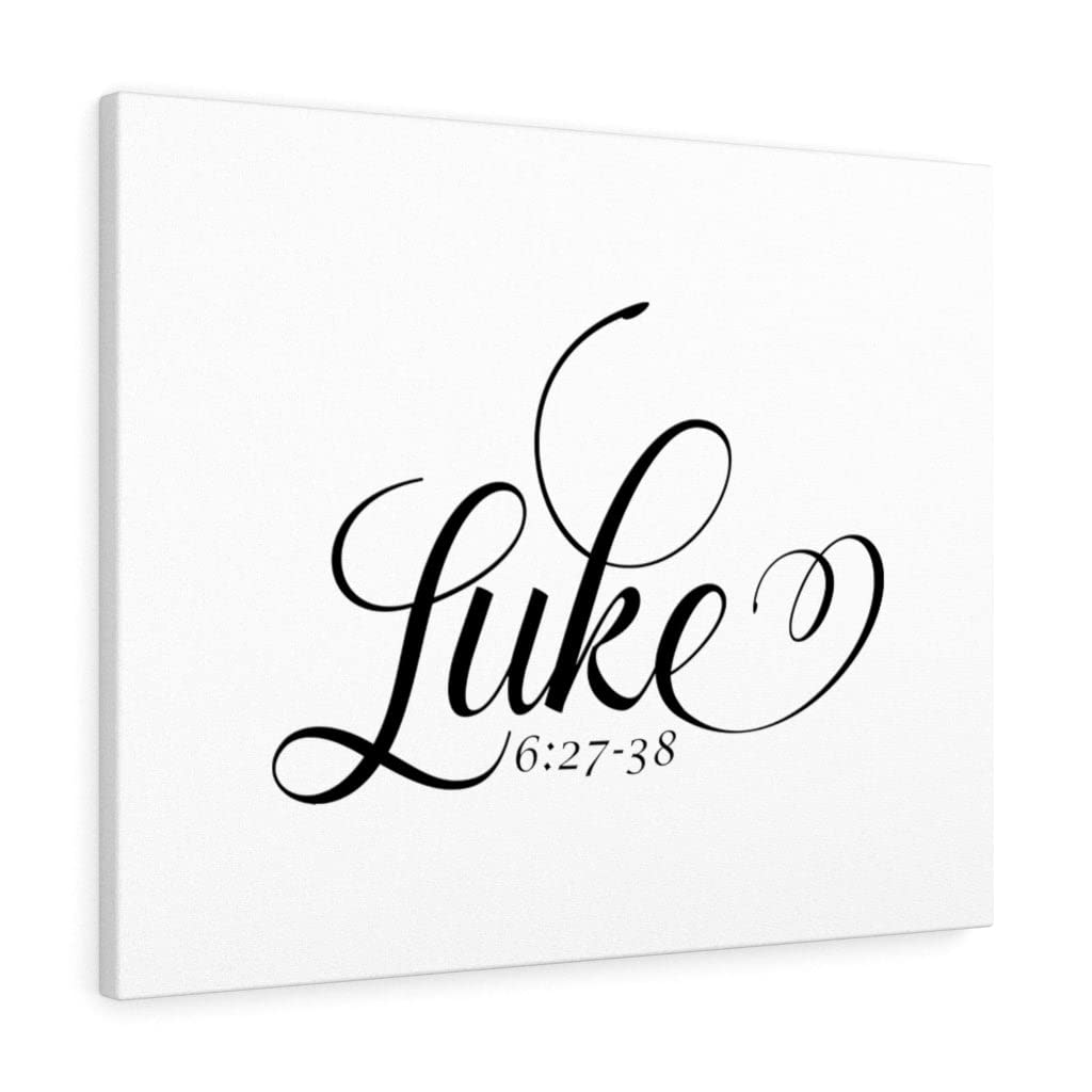 Christian Wall Art with Bible Verse Print - Luke 6:27-38 Scripture Wall Decor for Home & Church | Ready to Hang Inspirational Gift for Weddings, Baptisms & Housewarming