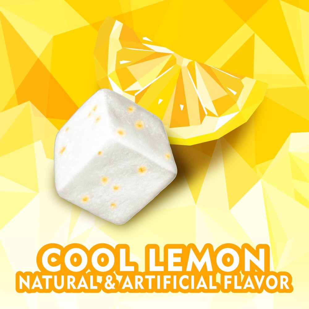 Sugar Free Ice Breakers Ice Cubes Gum with Xylitol - Cool Lemon Flavor, 40 Pieces (Pack of 4) | Fresh Breath Mints for Work, Travel & After Meals