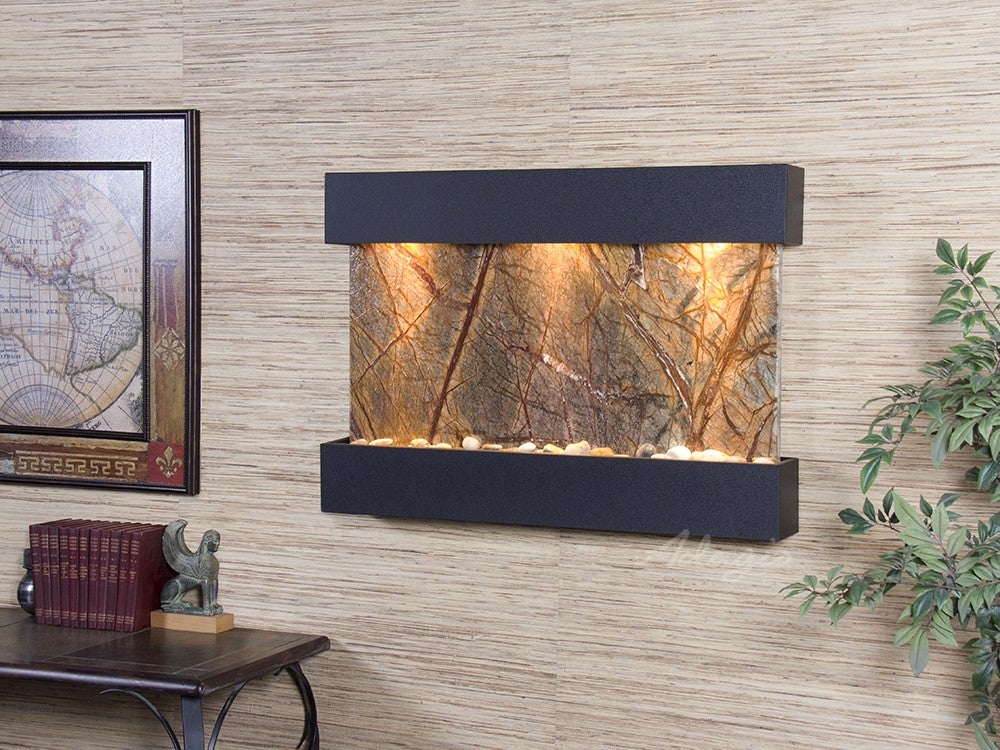 Adagio Reflection Creek Textured Black Brown Marble Tile RCS1706 - Premium Natural Stone for Kitchen Backsplash, Bathroom Walls & Flooring