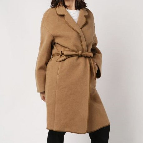 45R Pile Cut Melton Coat - Warm Winter Wool Coat for Men & Women | Perfect for Outdoor Activities, Travel & Cold Weather Fashion